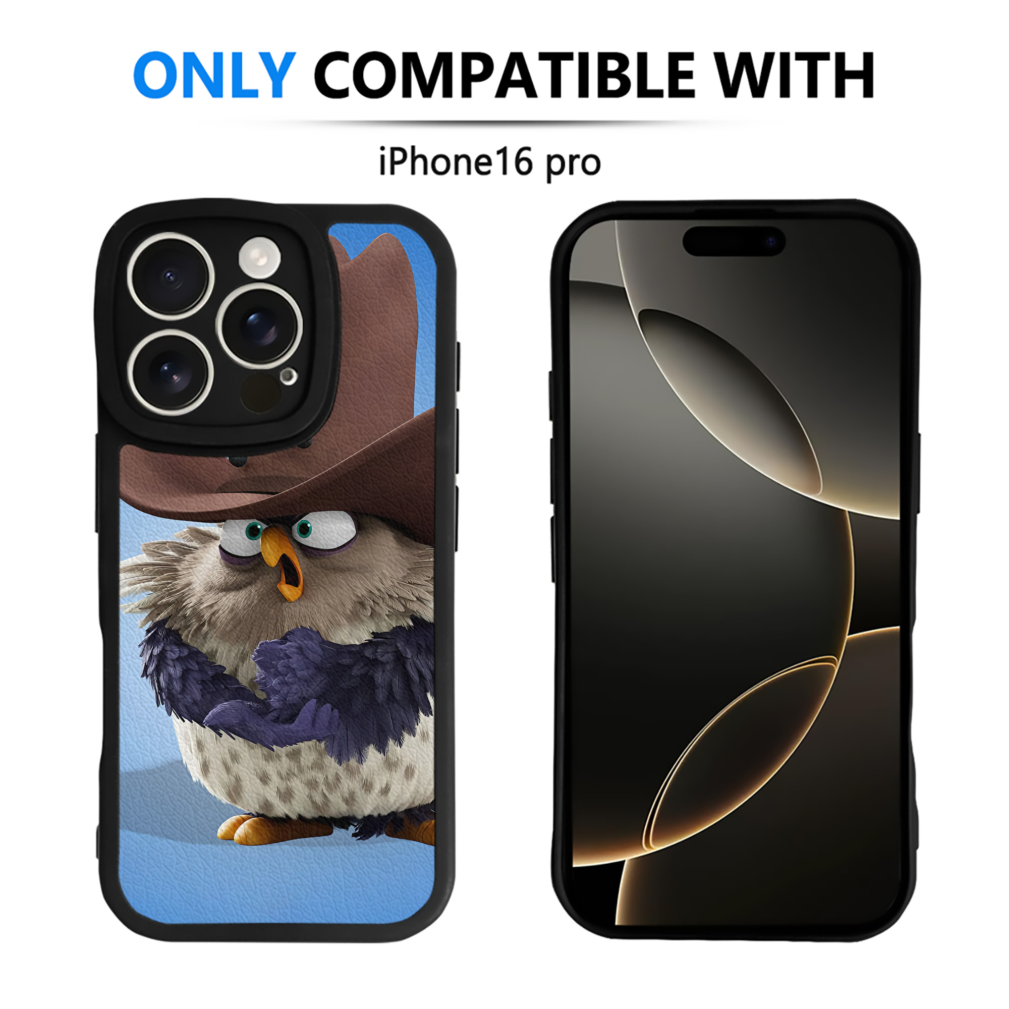 （画像用） Angry Birds アングリーバード 【iPhone 16シリーズ対応】シリコンスマホケース（レザー調） 材質：シリコン